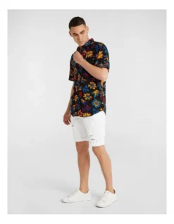 Massimo Ripped Denim Shorts In White -Myer Clothing Shop 950080690 4 720x928