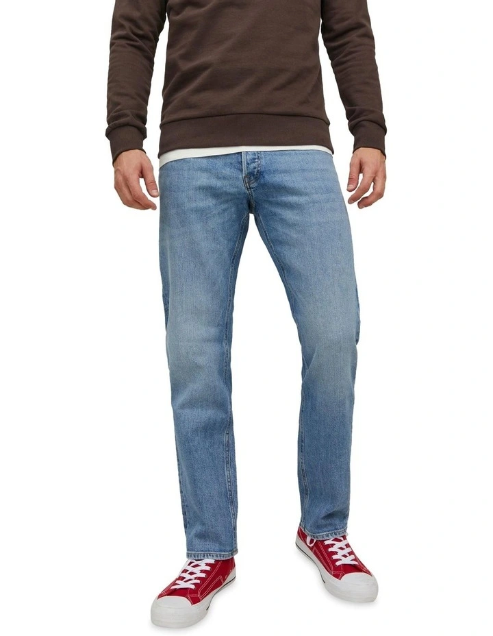 Jack & Jones Mike Original Breaks Jeans In Blue Denim 1 Jack & Jones Mike Original Breaks Jeans In Blue Denim