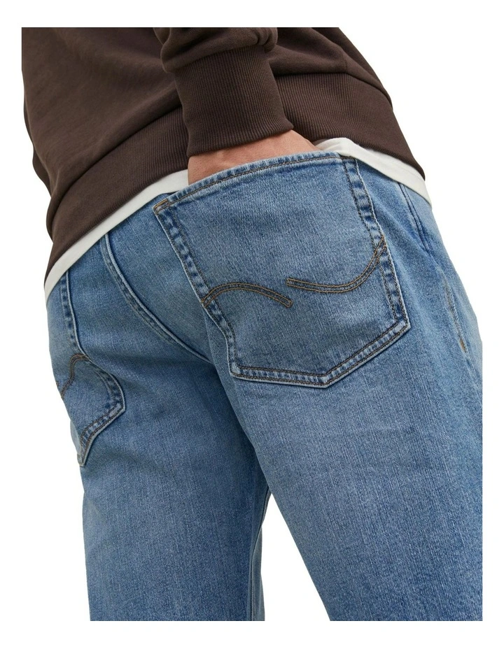 Jack & Jones Mike Original Breaks Jeans In Blue Denim 4 Jack & Jones Mike Original Breaks Jeans In Blue Denim - Image 4