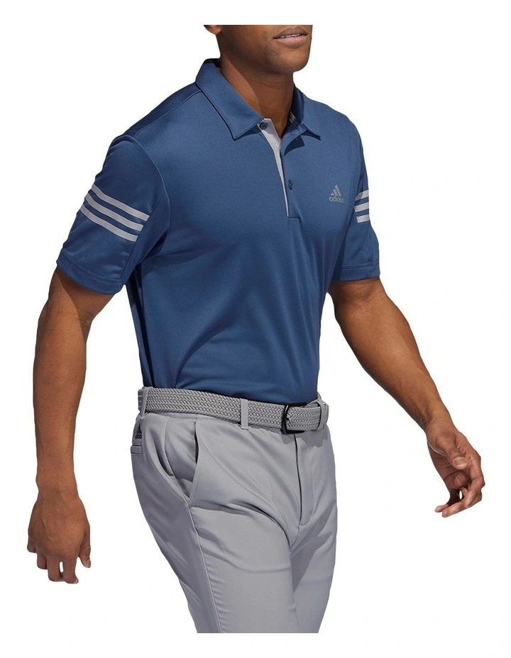 ADIDAS 3-Stripes Polo Shirt In Navy 2 ADIDAS 3-Stripes Polo Shirt In Navy - Image 2
