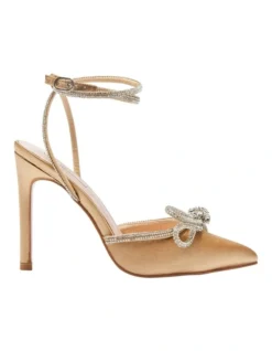 Rory Heeled Shoes In Gold Satin