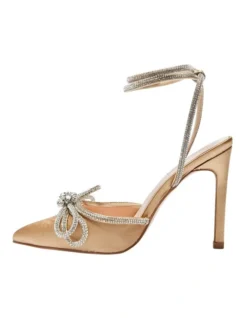 Rory Heeled Shoes In Gold Satin -Myer Clothing Shop 950234860 3 720x928