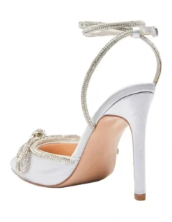 Rory Heeled Shoes In Silver Satin -Myer Clothing Shop 950235040 6 720x928