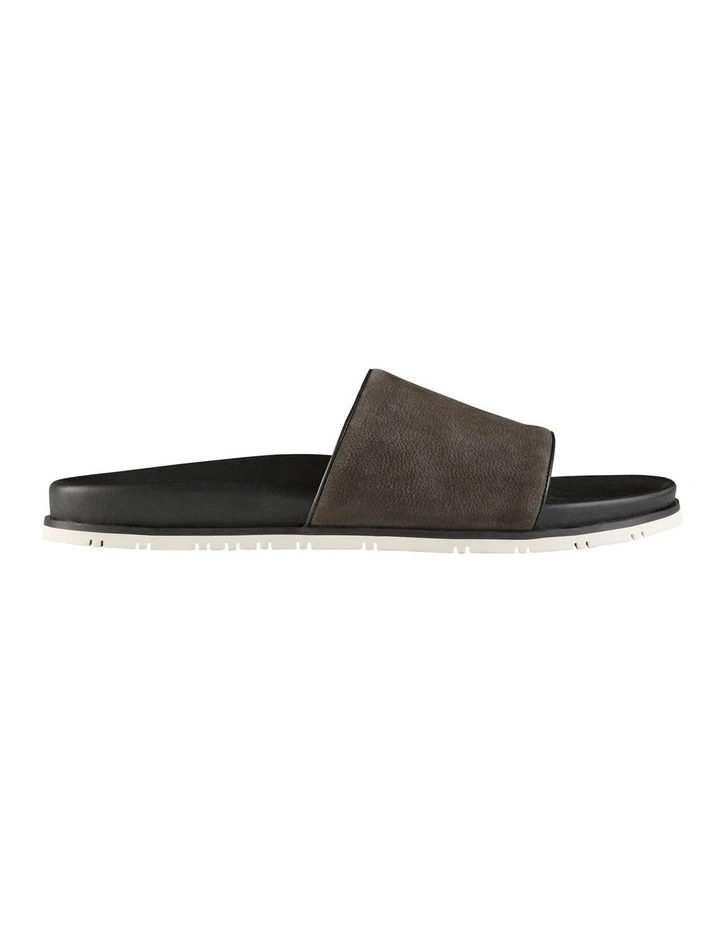 Bronte Nubuck Pool Slides In Charcoal 1 Bronte Nubuck Pool Slides In Charcoal