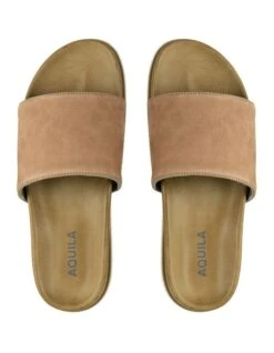 Bronte Nubuck Pool Slides In Sand -Myer Clothing Shop 950389210 3 720x928