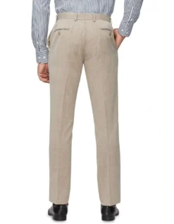 Van Heusen Tailored Textured Slub Trouser In Beige