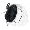 Forever New Rachel Netting Fascinator In Black