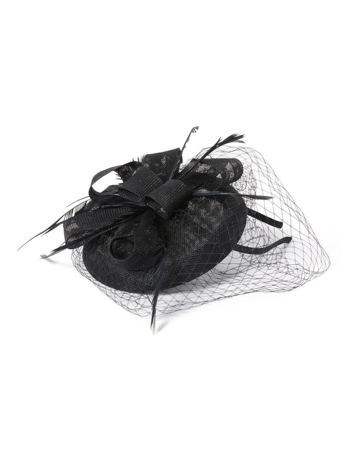 Forever New Rachel Netting Fascinator In Black 2 Forever New Rachel Netting Fascinator In Black - Image 2