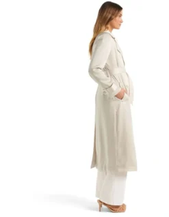 Forever New Sally Satin Trench In Champagne 6 Forever New Sally Satin Trench In Champagne -Myer Clothing Shop 950570290 3 720x928