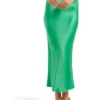 Forever New Portia Bias Midi Skirt In Energetic Jade Green