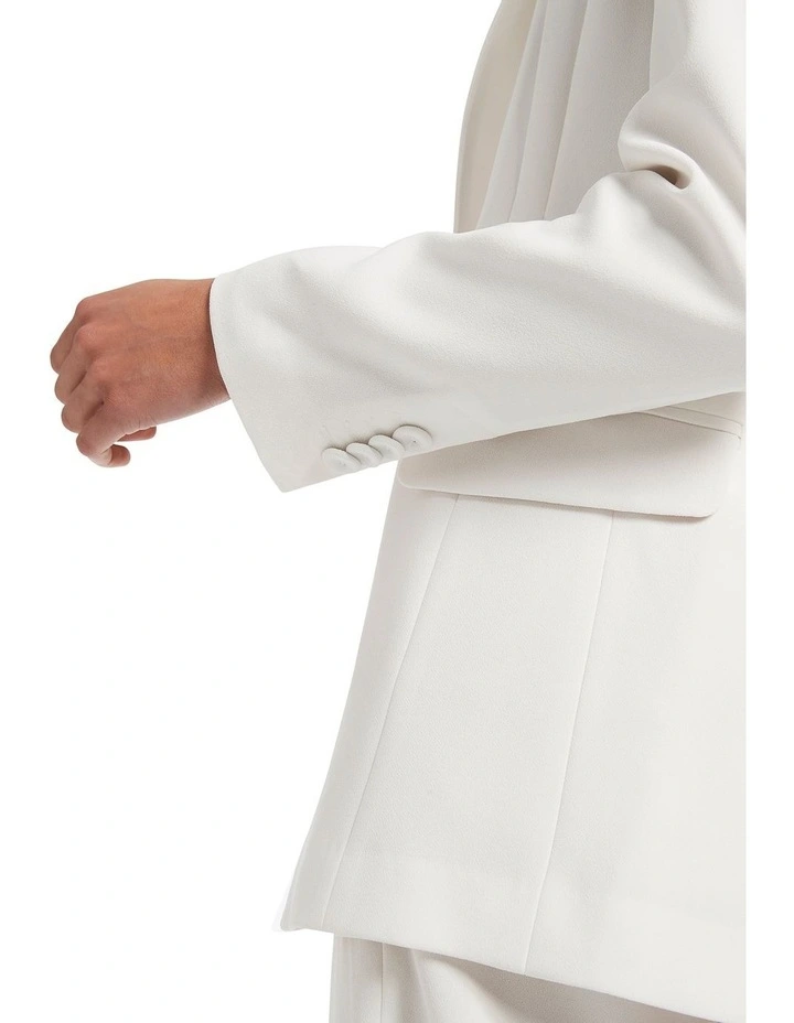 Alba Crepe Blazer In Ivory 4 Alba Crepe Blazer In Ivory - Image 4