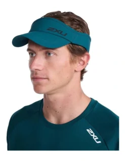 2XU Run Visor In Teal