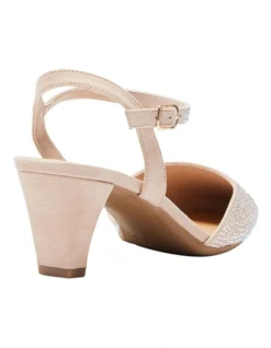 Adelle Heeled Shoes In Blush Fabric -Myer Clothing Shop 951087340 4 720x928