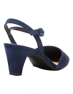 Adelle Heeled Shoes In Navy Fabric -Myer Clothing Shop 951087430 4 720x928