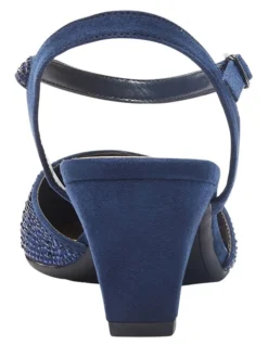 Adelle Heeled Shoes In Navy Fabric -Myer Clothing Shop 951087430 5 720x928