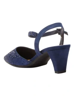 Adelle Heeled Shoes In Navy Fabric -Myer Clothing Shop 951087430 6 720x928
