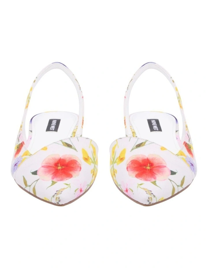 Nine West Beads Flats In White Floral 3 Nine West Beads Flats In White Floral - Image 3