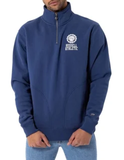 Russell Athletic Glory 1/4 Zip Top In Navy -Myer Clothing Shop 951287950 3 720x928