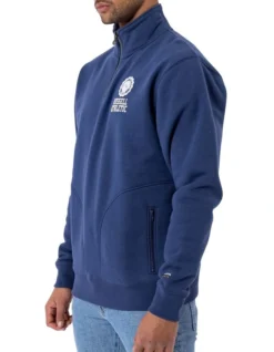 Russell Athletic Glory 1/4 Zip Top In Navy -Myer Clothing Shop 951287950 4 720x928