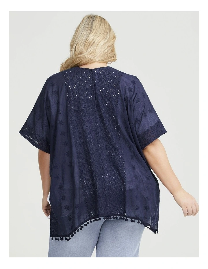 Broderie Cape In Blue 2 Broderie Cape In Blue - Image 2