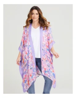 Pastel Floral Cape In Print