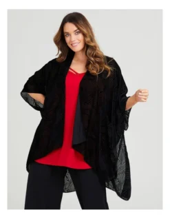 Evening Burnout Cape In Black