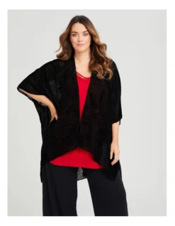 Evening Burnout Cape In Black 7 Evening Burnout Cape In Black -Myer Clothing Shop 951316300 3 720x928