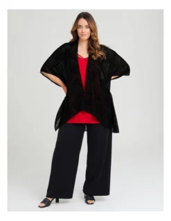 Evening Burnout Cape In Black 8 Evening Burnout Cape In Black -Myer Clothing Shop 951316300 4 720x928