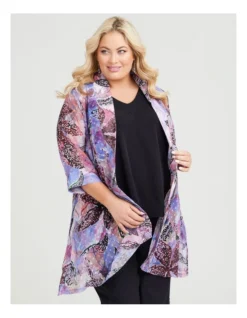 Spot Chiffon Cardigan In Print -Myer Clothing Shop 951409990 3 720x928