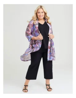 Spot Chiffon Cardigan In Print -Myer Clothing Shop 951409990 4 720x928