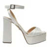 Dorcas Luster Satin Sandals In Cream