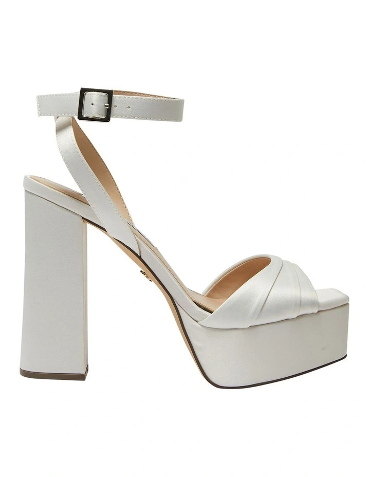 Dorcas Luster Satin Sandals In Cream 1 Dorcas Luster Satin Sandals In Cream