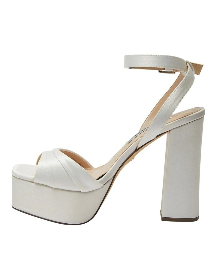 Dorcas Luster Satin Sandals In Cream 3 Dorcas Luster Satin Sandals In Cream - Image 3