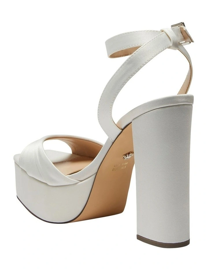 Dorcas Luster Satin Sandals In Cream 6 Dorcas Luster Satin Sandals In Cream - Image 6