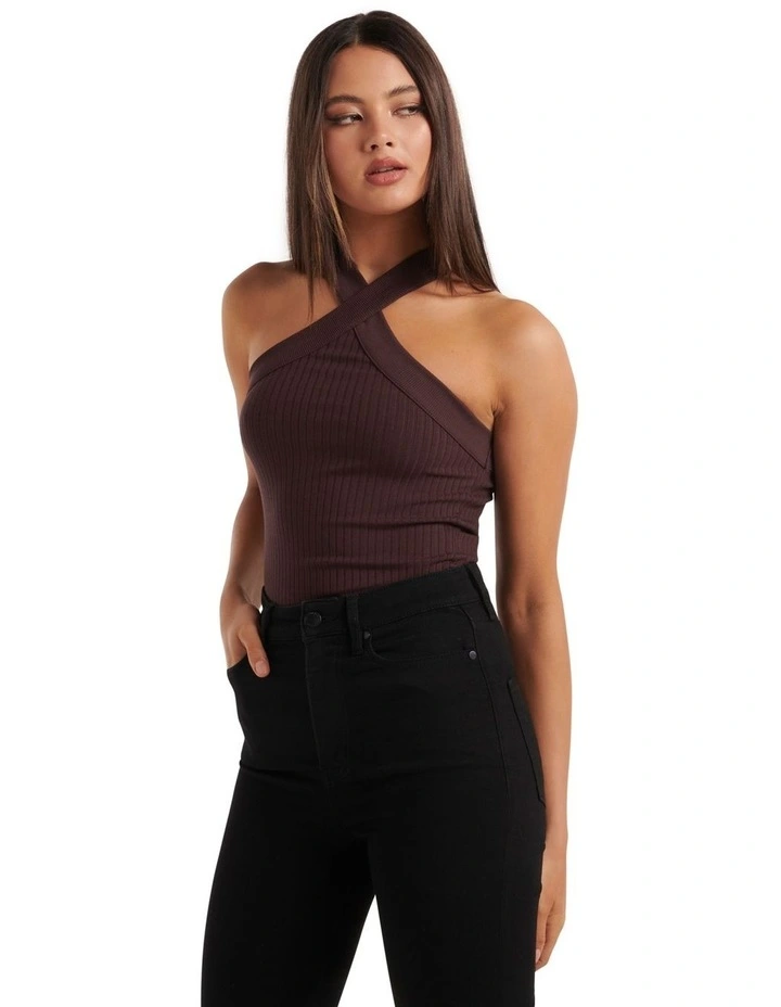 Forever New Allegra Wide Strap Arrow Neck Tank In Brown 3 Forever New Allegra Wide Strap Arrow Neck Tank In Brown - Image 3