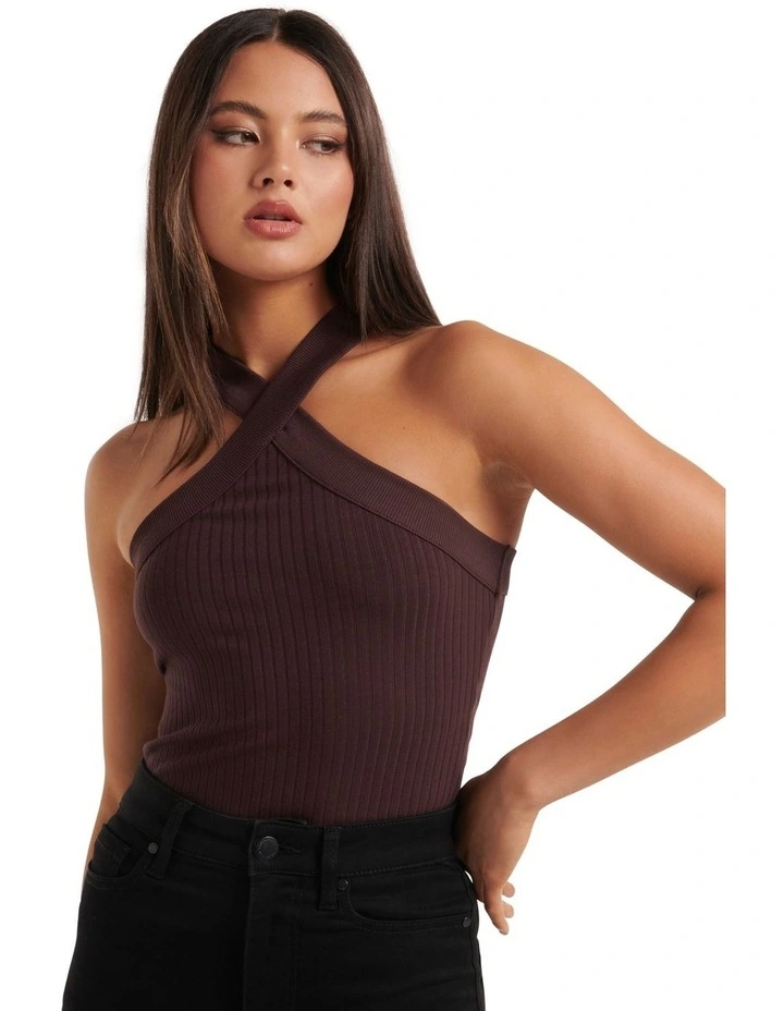 Forever New Allegra Wide Strap Arrow Neck Tank In Brown 4 Forever New Allegra Wide Strap Arrow Neck Tank In Brown - Image 4