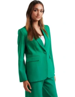 Abbie Longline Co-ord Blazer In Green 7 Abbie Longline Co-ord Blazer In Green -Myer Clothing Shop 952396120 3 720x928
