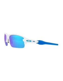 Flak Xs Kids Sunglasses In Matte White/Blue -Myer Clothing Shop 952787800 3 720x928