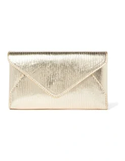 Forever New Paris Envelope Clutch In Gold