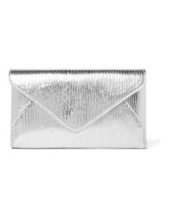 Forever New Paris Envelope Clutch In Silver