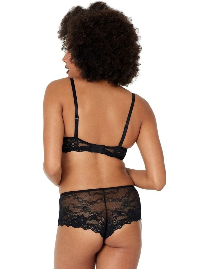 My Fit Lace Graduated Push Up Plunge Bra In Black 2 My Fit Lace Graduated Push Up Plunge Bra In Black - Image 2