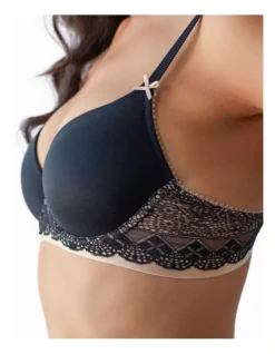 Geometric Lace Full Coverage Contour Bra In Black/Toasted Almond 5 Geometric Lace Full Coverage Contour Bra In Black/Toasted Almond -Myer Clothing Shop 953684560 3 720x928