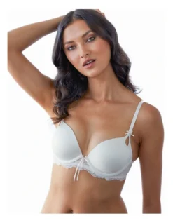 Keyhole Boost Bra In Pristine/Silver Peony