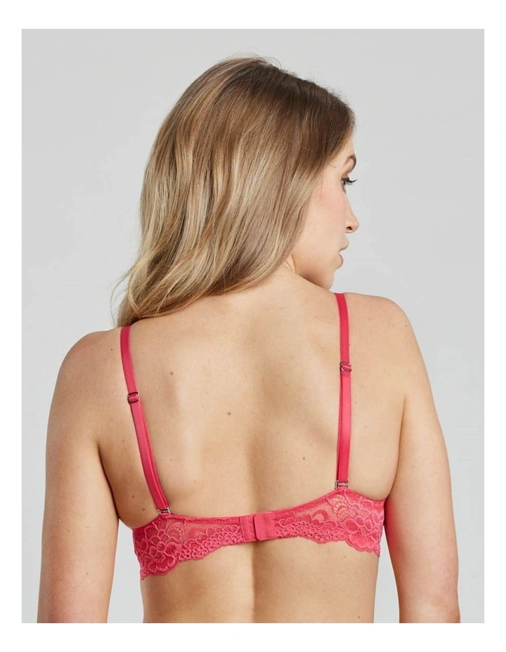My Fit Lace 200% Boost Push Up Plunge Bra In Raspberry 3 My Fit Lace 200% Boost Push Up Plunge Bra In Raspberry - Image 3