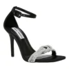 Steve Madden Confeti Heel In Black Satin