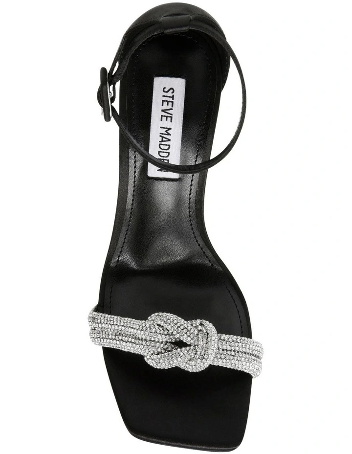 Steve Madden Confeti Heel In Black Satin 4 Steve Madden Confeti Heel In Black Satin - Image 4
