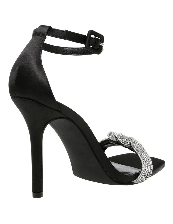 Steve Madden Confeti Heel In Black Satin 5 Steve Madden Confeti Heel In Black Satin - Image 5