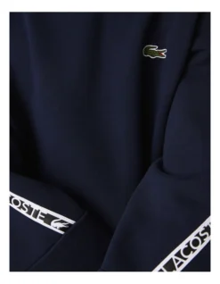 Lacoste Active Tape Crew Neck Sweat In Navy -Myer Clothing Shop 954410770 5 720x928