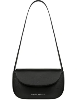 One Of These Days Flapover Shoulder Bag In Black