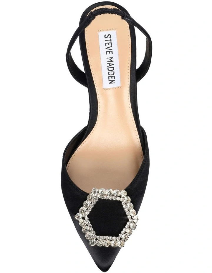 Steve Madden Lucent Pumps In Black Satin 2 Steve Madden Lucent Pumps In Black Satin - Image 2
